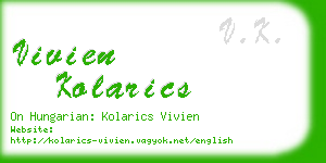 vivien kolarics business card